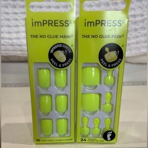 imPRESS Vibrant Green/Yellow No Glue Nail Set